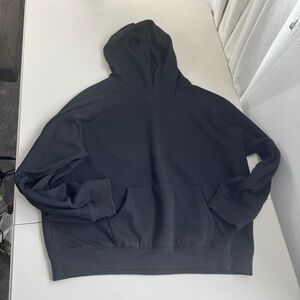 Black pullover hoodie, unisex, size XL